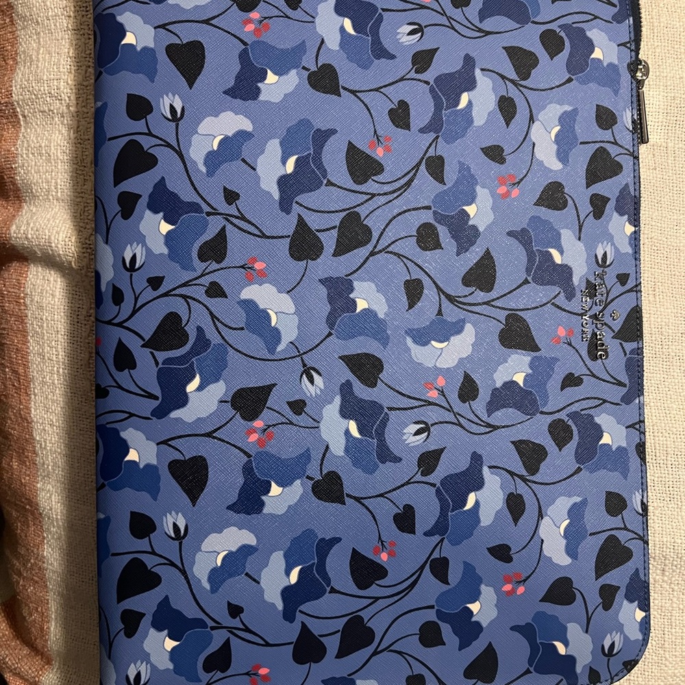 Kate Spade Blue Floral Laptop Sleeve